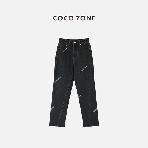 刘一一&COCO ZONE春秋款牛仔裤秋季小黑九分裤显瘦直筒裤23C19487 商品图0
