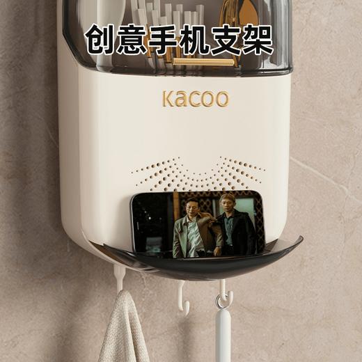 家用带盖防尘筷子筒壁挂式厨房沥水置物架餐具筷子收纳盒筷子收纳 商品图4
