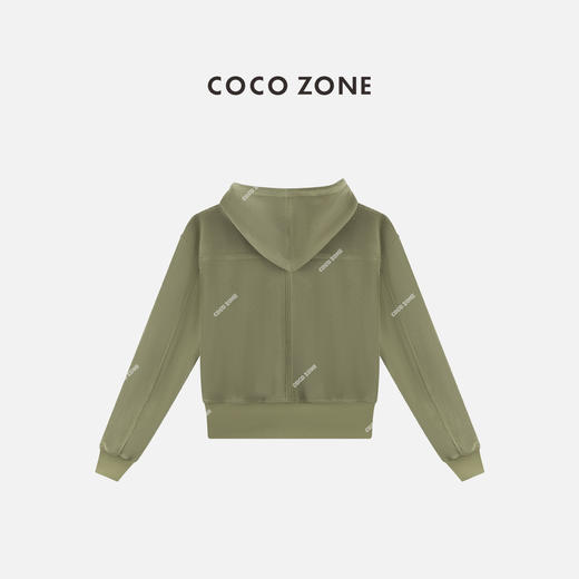COCO ZONE 设计感撞色拉链外套简约女士连帽上衣CC2C1901 商品图1