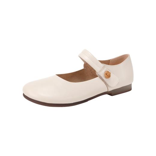 千百度羊皮玛丽珍鞋秋季小香风单鞋女平底鞋A24400989 商品图1