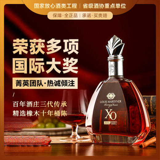 【荣获多项国际大奖】路易马西尼XO白兰地 法国进口洋酒 40%vol 商品图0
