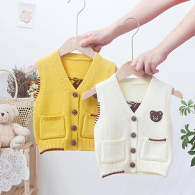 男童针织马甲春秋外穿2024宝宝毛衣婴儿百搭毛线马夹婴儿毛衣坎肩