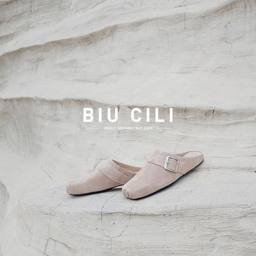 BIUCILI「慵懒sofa」原创设计复古手工舒适包头穆勒鞋平底女拖鞋 商品图1