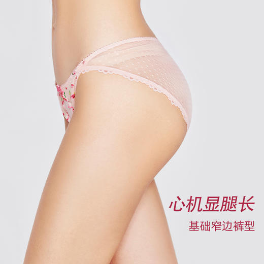 3条118元好奇蜜斯抗菌纯棉裆低腰性感蕾丝三角内裤女透气夏季轻薄- Kaka 卡卡内裤 商品图2