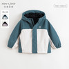 马克珍妮男女童撞色连帽软壳外套2024秋冬新款241137 商品缩略图0