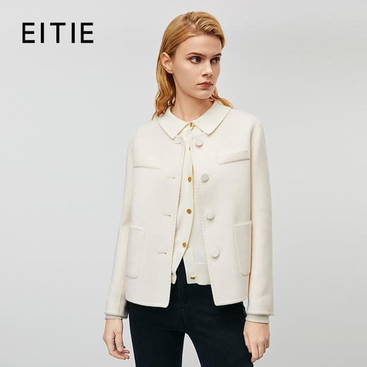 EITIE爱特爱秋季新款干练通勤收腰显瘦舒适时尚毛呢外套7914603 商品图0