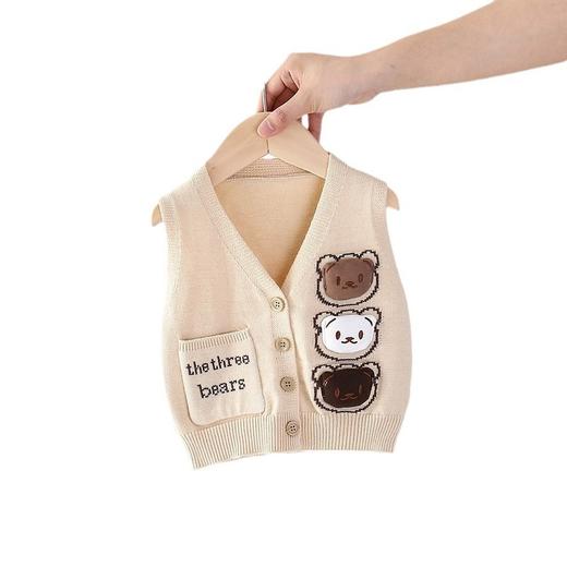 婴儿马甲春秋男宝宝针织开衫小背心儿童薄款上衣女童马夹毛线坎肩 商品图4