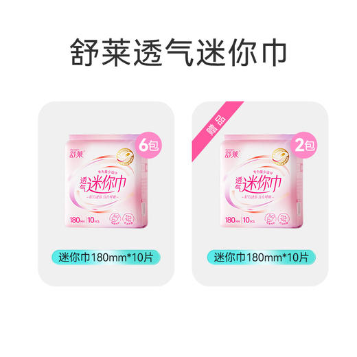 舒莱透气迷你卫生巾180mm组合带护翼8包80片 商品图1
