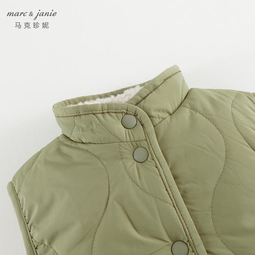 马克珍妮男女童双面穿仿羊羔绒马甲秋冬新款241105 商品图4