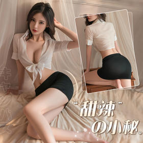 霏慕教师秘书7957短裙OL秘书恋职业套装情趣内衣办公室性感制服秘书紧身包臀诱惑激情套装诱惑  均码