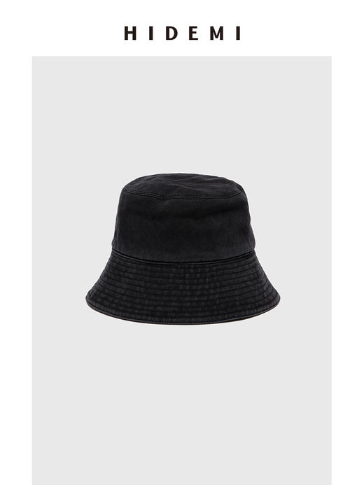 HIDEMI 多重水洗牛仔系列经典渔夫帽 勃艮第酒红/水洗牛仔蓝/碳黑色 商品图7