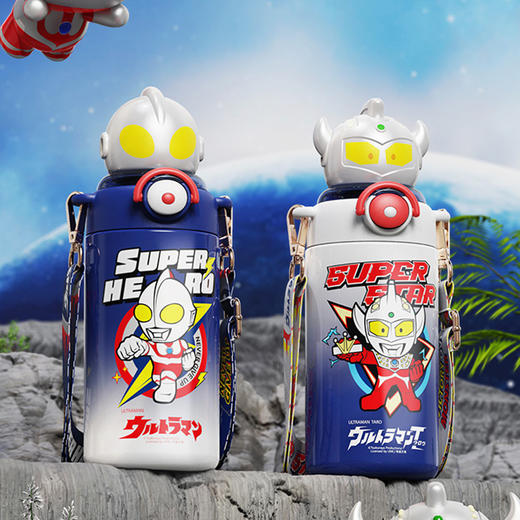 儿童保温杯316不锈钢大容量吸管杯学生高颜值便捷斜跨水壶_ym 商品图0