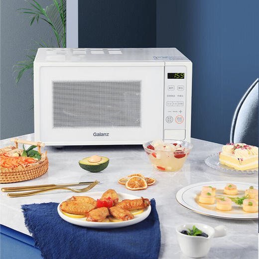 【小家电】格兰仕Galanz家用型微波炉 20L大容量涂层内胆便捷操作平板加热微波炉轻音降噪W-DGRSF20V HF 商品图1