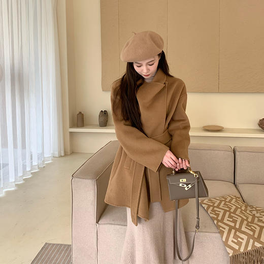 现货 "冬日恋歌"/澳毛骆驼绒.自研设计款双面呢大衣 商品图2