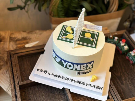 羽毛球蛋糕，全部装饰可食用。提前3天以上预定 商品图0