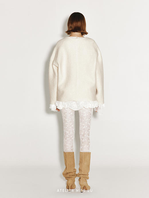 【云端芭蕾】绵羊毛肌理微透打底长裤 商品图2