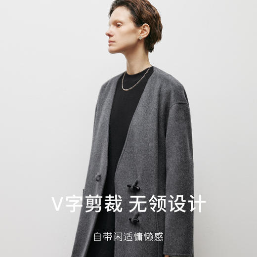 【商场同款】麦檬冬长高级灰色外套大衣5EA170491 商品图1