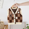 男女童针织马甲春秋外穿坎肩宝宝毛衣毛线开衫马夹婴儿V领背心 商品缩略图1
