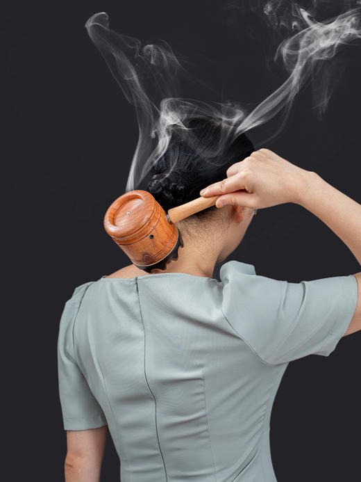 新款【实木手柄灸】手持侧把土木拔拔灸艾条工厂直销家用实木悬灸架家用防烫艾灸器具 商品图3