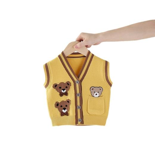 男女童针织马甲春秋外穿2023宝宝毛衣婴儿毛线马夹婴儿毛衣马甲 商品图4