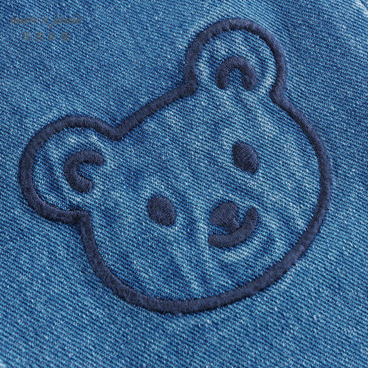 马克珍妮男童可爱小熊休闲纯棉牛仔直筒裤2024年秋装新款241298 商品图4