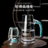 【清仓特惠4折，仅1套无货退款】绿松石金箔白酒杯套装家用送礼分酒器水晶玻璃高级感创意烈酒杯子弹杯绿松石金箔酒具10杯10壶皮箱装 商品缩略图6