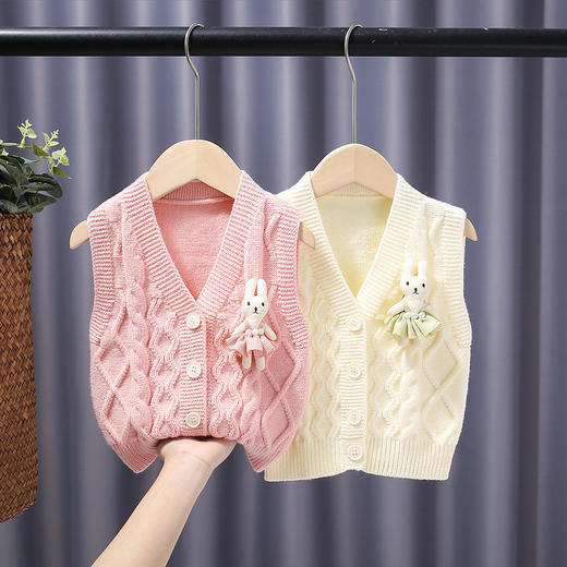 女童毛衣 0-5岁宝宝春装儿童开衫婴儿毛衣婴儿外穿针织马甲 商品图0