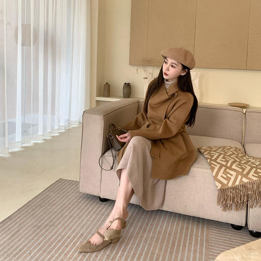 现货 "冬日恋歌"/澳毛骆驼绒.自研设计款双面呢大衣 商品图5