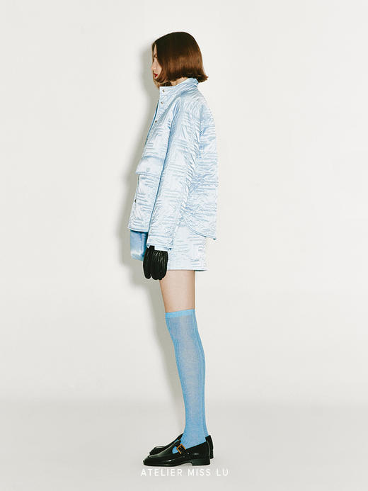 【亚特兰蒂斯】冰川蓝绗缝夹棉外套 商品图1