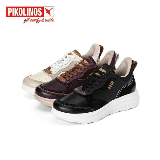 【Pikolinos 】  B3F  |  派高雁秋季多材质拼接深口圆头系带拼色运动鞋PL243001 商品图3