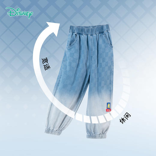 【商场同款】Disney/迪士尼格子渐变牛仔长裤XD1DK022 商品图0