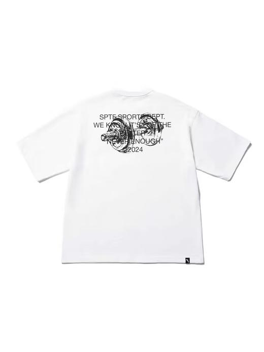 SUPERTOFU(SPTF)/CDT-SS24-T030/凉感抗皱排汗 哑铃图案 短袖T恤 商品图3