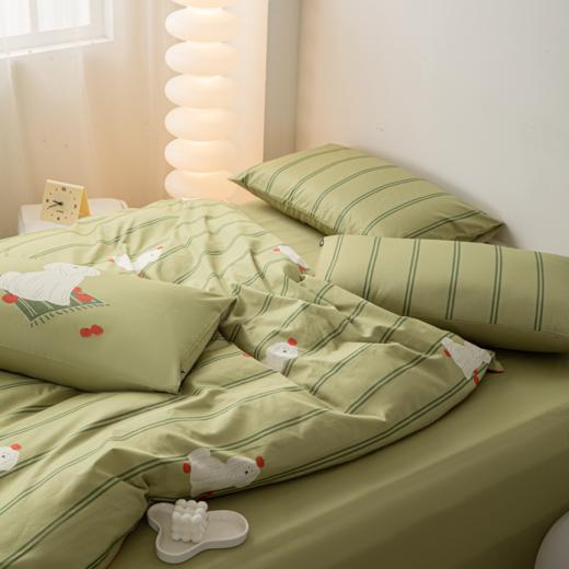 多喜爱 好朋友系列 高支高密全棉套件 卡通数码印花三/四件套 呆萌小狗/瞌睡小狗/波点兔/顽皮兔 商品图3