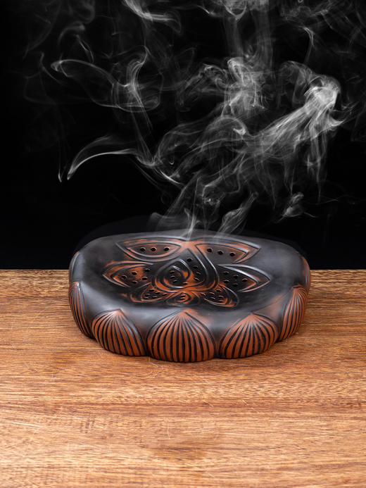 新款【红砭石莲花坐灸】砭石私密紧致灸美容院专用家用莲花坐灸经络能量罐美容院艾灸器 商品图6