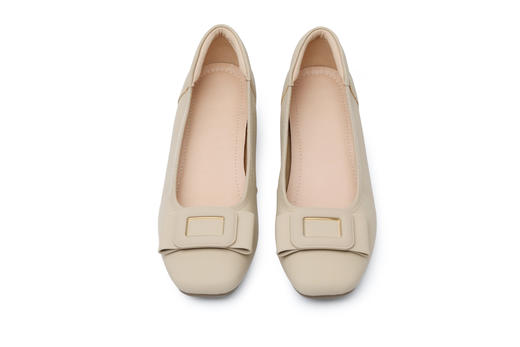 现货！【裸色豆豆鞋】【清新雅致】3.5厘米增高，加厚加高后脚跟，丝绸羊皮哑光质感 商品图12