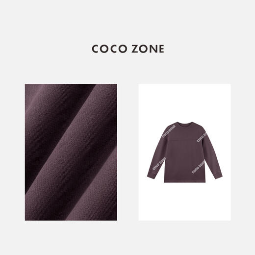 COCO ZONE 设计感拼接圆领卫衣简约休闲长袖上衣CC2C1783 商品图2