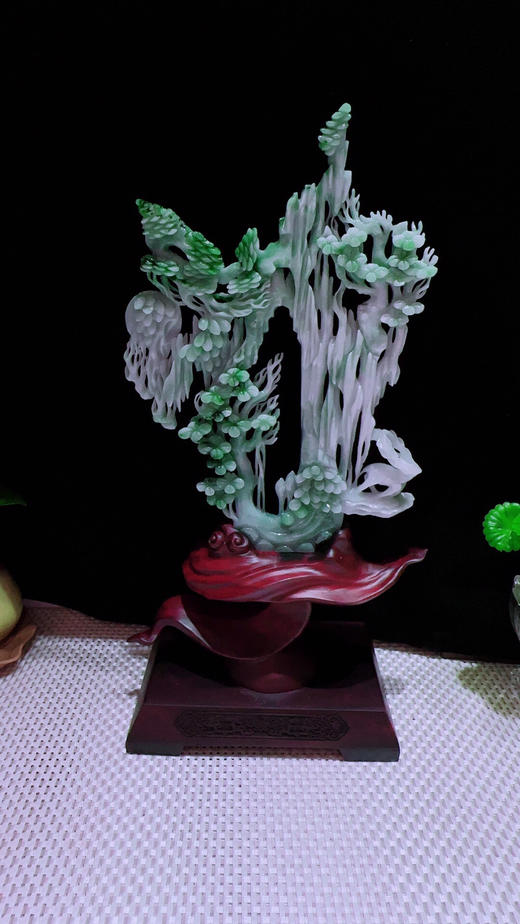 620257翡翠摆件【一路发财 梅开五福】 商品图5