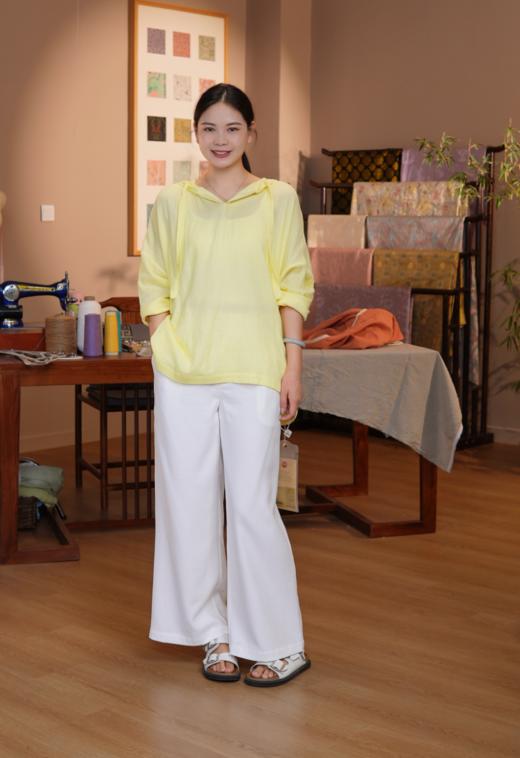 【线上专属】连帽套头衫（23708172-黄白游） 商品图2