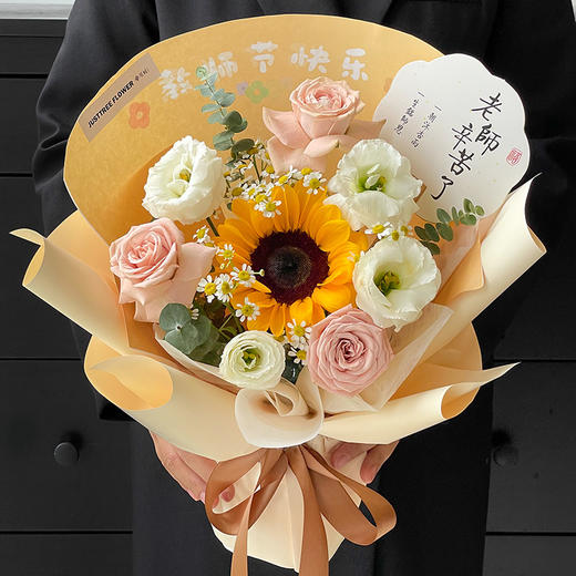 【新】花衣裳桃李扇（10个/包）老师辛苦了 商品图1