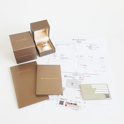 【95新】BVLGARI宝格丽B.zero1系列18K玫瑰金白陶瓷三环弹簧戒指55号170824NJS41 商品图1