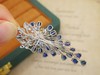 523149 皇家蓝蓝宝石胸针/吊坠 石重：7.27ct，总重：10.71g，钻石：0.12ct/12颗 18K白金，真金真钻石 超值价：24280 商品缩略图3
