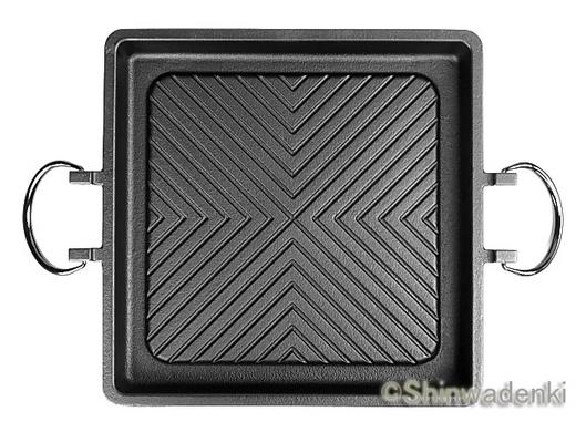 【清仓特惠5折】日本南部铁器及精铸铁方形条纹煎锅 烤肉盘 牛排铁锅 （方形） 商品图1