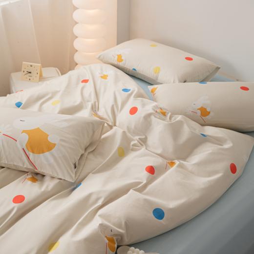 多喜爱 好朋友系列 高支高密全棉套件 卡通数码印花三/四件套 呆萌小狗/瞌睡小狗/波点兔/顽皮兔 商品图12