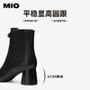 MIO米奥秋冬高跟厚底方头时装靴小众复古女靴增高靴子女M245643907 商品缩略图4