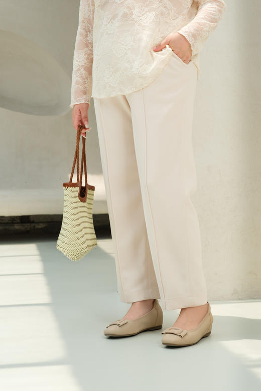 现货！【裸色豆豆鞋】【清新雅致】3.5厘米增高，加厚加高后脚跟，丝绸羊皮哑光质感 商品图7