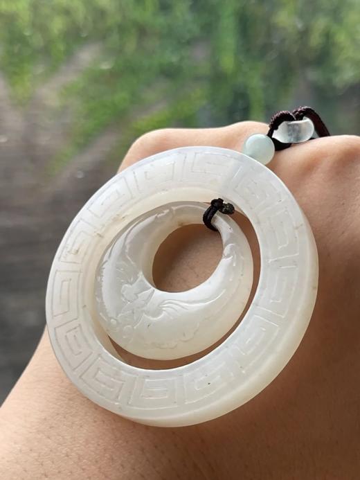 白玉鏤雕“福在眼前”双环珮，顺丰包邮 商品图8