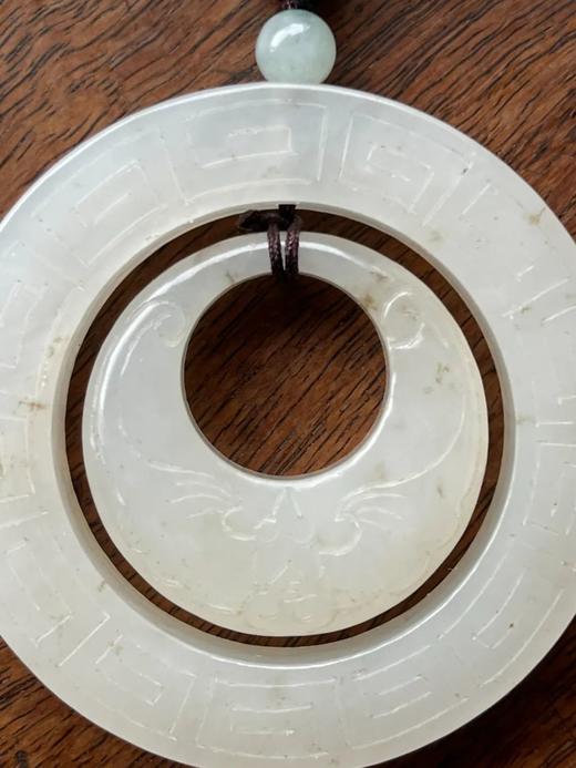 白玉鏤雕“福在眼前”双环珮，顺丰包邮 商品图13