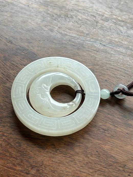 白玉鏤雕“福在眼前”双环珮，顺丰包邮 商品图10