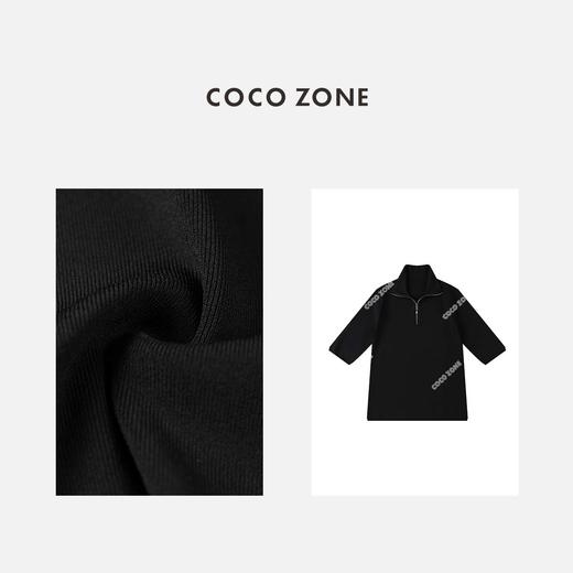 COCO ZONE 新款中袖立领针织上衣 23C18104 商品图2