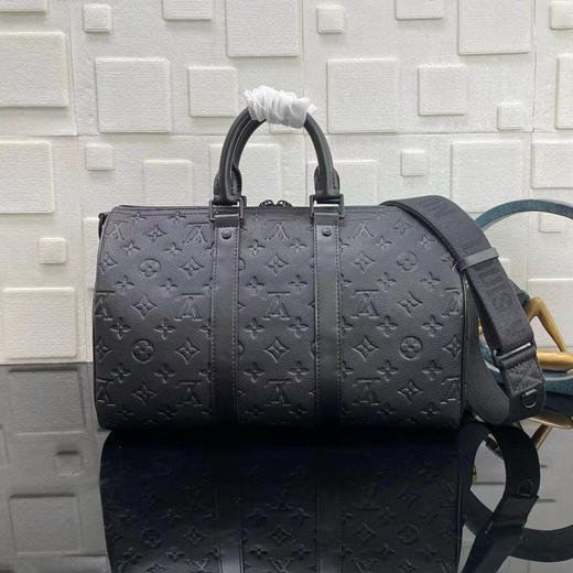 驴家M22765 全皮黑压花 花旅行包35KEEPALL BANDOULIÈRE 35 商品图6